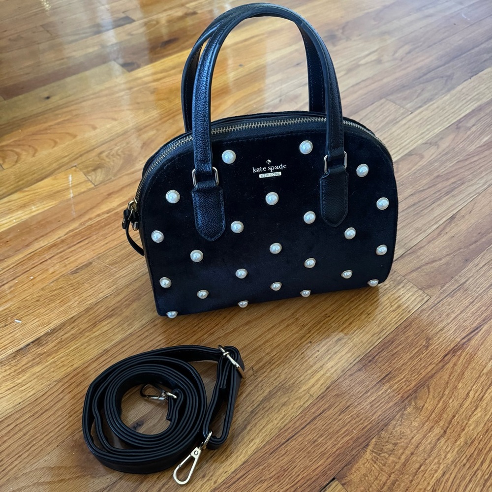 Kate Spade Black Pearl-Studded Women's Bag